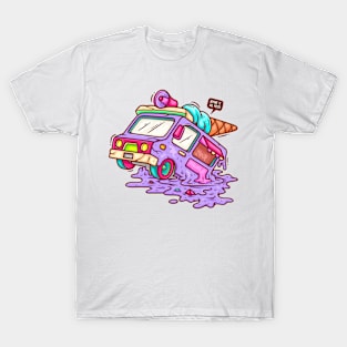 Ice Cream Car Cartoon T-Shirt